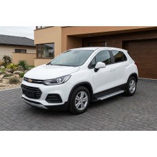 Боковые Подножки New Vision Grey (2 шт., Алюминий) для Chevrolet Trax 2012-2023 гг
