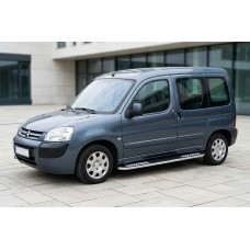 Бокові пороги Tayga V2 (2 шт., алюміній) для Citroen Berlingo 1996-2008 рр