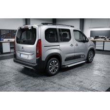 Бокові пороги New Vision Grey (2 шт., алюміній) Довга база для Citroen Berlingo/Multispace 2018- рр