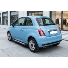Боковые пороги New Vision Black (2 шт., алюминий) для Fiat 500/500L 2013-2022 гг