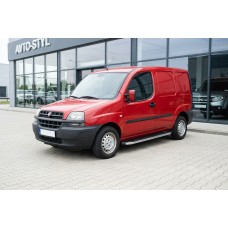 Бокові пороги BlackLine (2 шт., алюміній) для Fiat Doblo I 2001-2005 рр