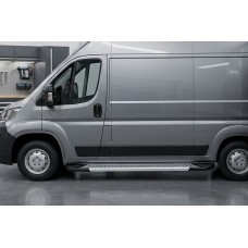 Боковые Подножки New Vision Grey (2 шт., Алюминий) Длинная База для Fiat Ducato 2006-2025 гг