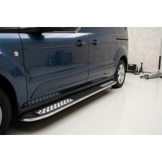 Бокові пороги Tayga V2 (2 шт., алюміній) Стандартна база для Ford Connect 2014-2021 рр