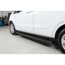 Бокові пороги Tayga Black (2 шт., алюміній) для Ford Courier 2014-2023 рр