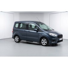 Боковые Подножки Tayga V2 (2 шт., Алюминий) для Ford Courier 2014-2023 гг