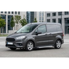 Бокові пороги New Vision Grey (2 шт., алюміній) для Ford Courier 2014-2023 рр