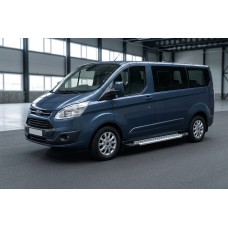Бокові пороги New Vision Grey (2 шт., алюміній) Коротка база для Ford Custom 2013-2022 рр