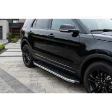 Боковые Подножки BlackLine (2 шт., Алюминий) для Ford Explorer 2011-2019 гг
