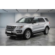 Боковые пороги New Vision Black (2 шт., алюминий) для Ford Explorer 2011-2019 гг
