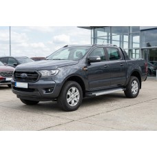 Бокові пороги New Vision Grey (2 шт., алюміній) для Ford Ranger 2011-2022 рр