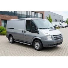 Боковые Подножки BlackLine (2 шт., Алюминий) L1 (короткая) для Ford Transit 2000–2014 гг