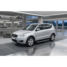 Бокові пороги BlackLine (2 шт., алюміній) для Geely Emgrand X7 2011- рр