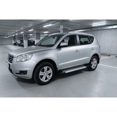 Бокові пороги New Vision Grey (2 шт., алюміній) для Geely Emgrand X7 2011- рр