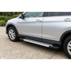 Бокові пороги New Vision Grey (2 шт., алюміній) для Honda CRV 2012-2016 рр