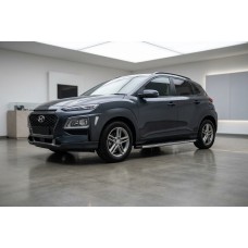 Бокові пороги BlackLine (2 шт., алюміній) для Hyundai Kona 2017-2023 рр