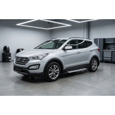 Боковые Подножки New Vision Grey (2 шт., Алюминий) для Hyundai Santa Fe 3 2012-2018 гг
