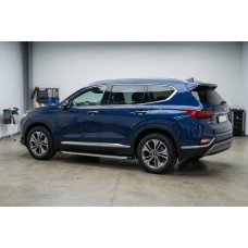 Боковые Подножки BlackLine (2 шт., Алюминий) для Hyundai Santa Fe 4 2018-2023 гг