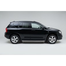 Бокові пороги BlackLine (2 шт., алюміній) для Jeep Compass 2006-2016 рр