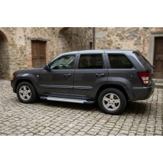 Бокові пороги New Vision Grey (2 шт., алюміній) для Jeep Grand Cherokee WK 2004-2010 рр