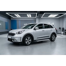Бокові пороги New Vision Grey (2 шт., алюміній) для Kia Niro 2016-2021 рр