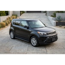 Боковые Подножки Tayga Black (2 шт., Алюминий) для Kia Soul II 2013-2018 гг