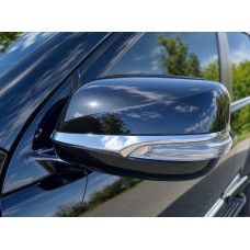 Смужки на дзеркала (2 шт, хром) для Lexus GX460 2009-2023 рр
