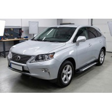 Бокові пороги Line (2 шт, алюміній) для Lexus RX 2009-2015 рр