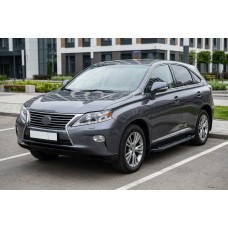 Боковые Подножки RedLine Black (2 шт, Алюминий) для Lexus RX 2009-2015 гг