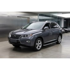 Бокові пороги Tayga Grey (2 шт, алюміній) для Lexus RX 2009-2015 рр