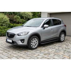 Бокові пороги Tayga Black (2 шт., алюміній) для Mazda CX-5 2012-2017 рр