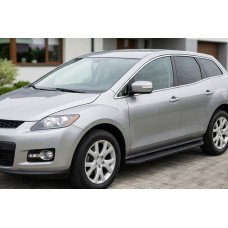 Бокові пороги Tayga Black (2 шт., алюміній) для Mazda CX-7 2006-2012 рр