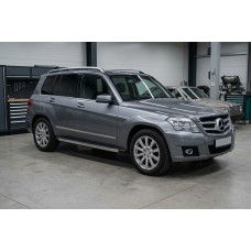 Бокові пороги BlackLine (2 шт., алюміній) для Mercedes GLK class X204 2008-2015 рр