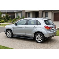 Боковые Подножки Tayga Black (2 шт., Алюминий) для Mitsubishi ASX 2010-2023 гг