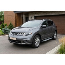 Бокові пороги New Vision Grey (2 шт., алюм.) для Nissan Murano 2008-2014 рр