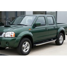 Бокові пороги BlackLine (2 шт., алюміній) для Nissan NP300 1999-2015 рр