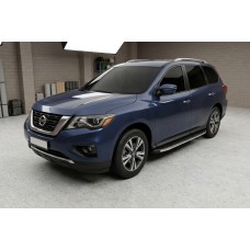 Боковые Подножки BlackLine (2 шт, Алюминий) для Nissan Pathfinder R52 2012-2021 гг
