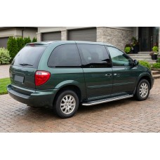 Бокові пороги Maydos V2 (2 шт., алюміній) для Chrysler Voyager 2001-2007 рр