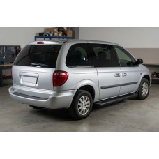 Бокові пороги Allmond Black (2 шт., алюміній) для Chrysler Voyager 2001-2007 рр