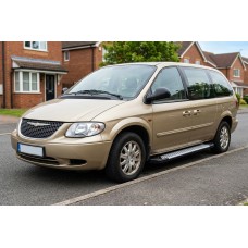 Бокові пороги Allmond Grey (2 шт., алюміній) для Chrysler Voyager 2001-2007 рр