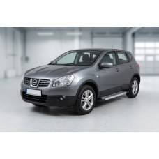 Боковые Подножки New Vision Grey (2 шт., Алюминий) для Nissan Qashqai 2007-2010 гг