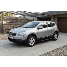 Боковые Подножки Tayga Black (2 шт., Алюминий) для Nissan Qashqai 2007-2010 гг