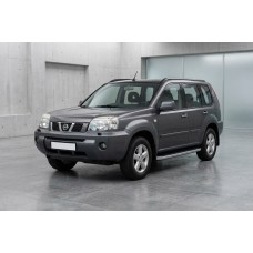 Бокові пороги Tayga Grey (2 шт., алюм.) для Nissan X-trail T30 2002-2007 рр