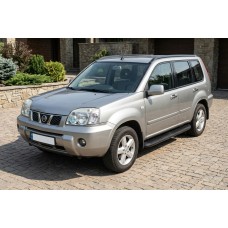 Боковые Подножки Tayga Black (2 шт., Алюминий) для Nissan X-trail T30 2002-2007 гг