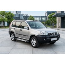 Бокові пороги New Vision Grey (2 шт., алюм.) для Nissan X-trail T30 2002-2007 рр