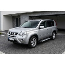 Бокові пороги New Vision Grey (2 шт., алюміній) для Nissan X-trail T31 2007-2014 рр
