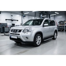 Бокові пороги BlackLine (2 шт., алюміній) для Nissan X-trail T31 2007-2014 рр