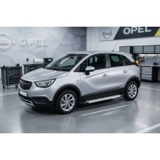 Боковые Подножки New Vision Grey (2 шт., Алюминий) для Opel Crossland X 2017-2024 гг