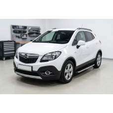 Боковые Подножки BlackLine (2 шт., Алюминий) для Opel Mokka 2012-2021 гг