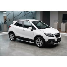Боковые Подножки Tayga V2 (2 шт., Алюминий) для Opel Mokka 2012-2021 гг