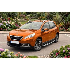 Бокові пороги Tayga V2 (2 шт., алюміній) для Peugeot 2008 2013-2019 рр